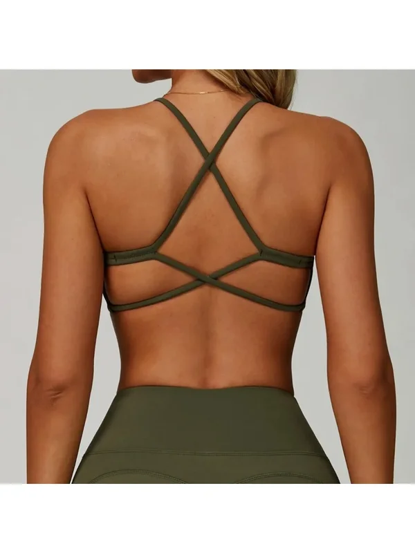 AliExpress - Kreuz Schulter Riemen Sport-Bh Anti-Schweiß Fitness Top Frauen Yoga Bh Stoßfest Crop Top Push-Up Sport Bh gym Bh Workout Top