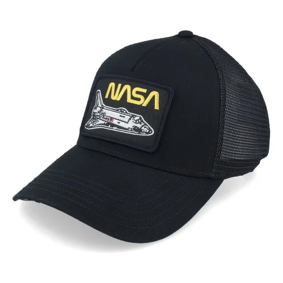 American Needle - Negro trucker Gorra - Nasa Twill Valin Ptch Black Trucker @ Hatstore