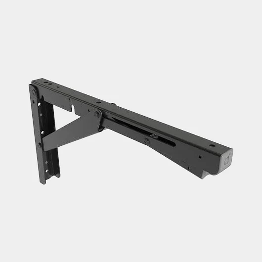 Folding table bracket Roca Robust L, black anodized stainless steel, 306 mm, 150 kg