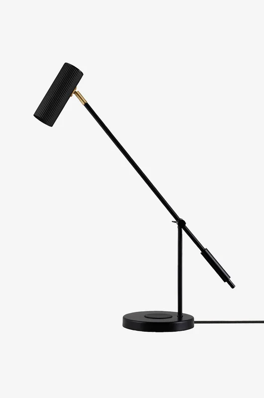 Globen Lighting - Bordlampe Hubble Read med trådløs opladning - Sort - Skrivebordslamper - Fra Homeroom