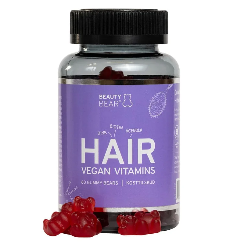 Spar 25% • Køb 2, Beauty Bear Beauty Bear HAIR Vitamins 60 gummies 60 stk., Helse & Madvarer, Hud, Hår & Negle, Kosttilskud Til Håret