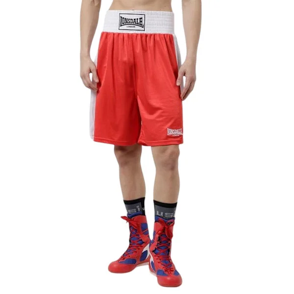 Lonsdale Boxningsshorts för män XL Röd/Vit