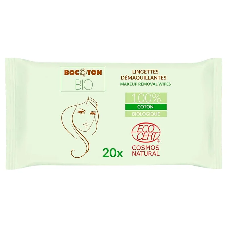 Bocoton Make-Up Removal Wipes Ø 20 stk., Hudpleje, Renseprodukter, Renseservietter