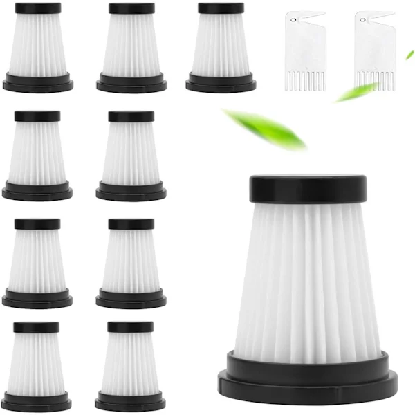 10-pakning HEPA-filter for Genius Invictus One 1.0 X7 2.0 Støvsuger - Vaskbare HEPA-filter Støvsugertilbehør