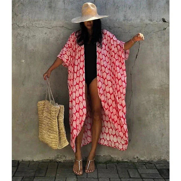 /EA/Strandklänning dam strandtunika bikini överkast kofta cardigan sommar mode stil