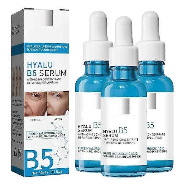 3 st Anti-Aging Hyalu B5 Serum Anti-rynk Koncentrat Reparerande Serum 30ml