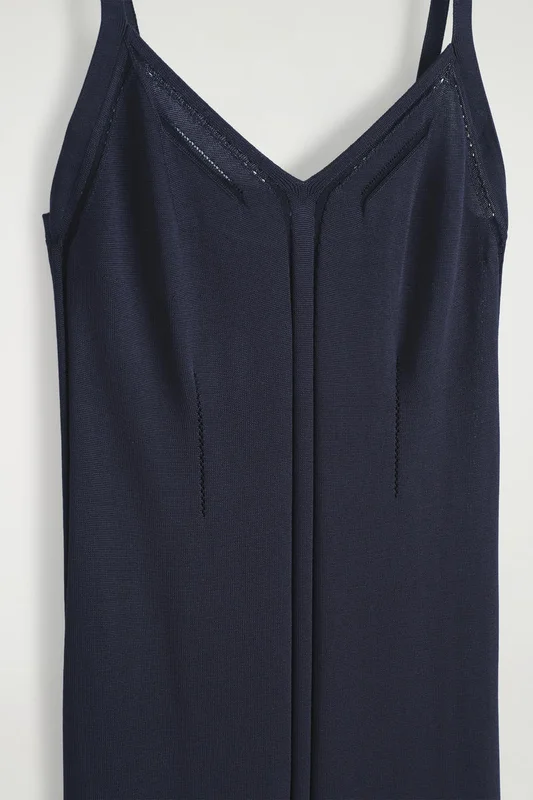 COS Knitted Midi Slip Dress in Blue - Women