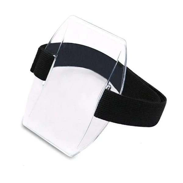 4 stycken PVC-ID-korthållare med hög synlighet, skidkort, armband, ID-korthållare
