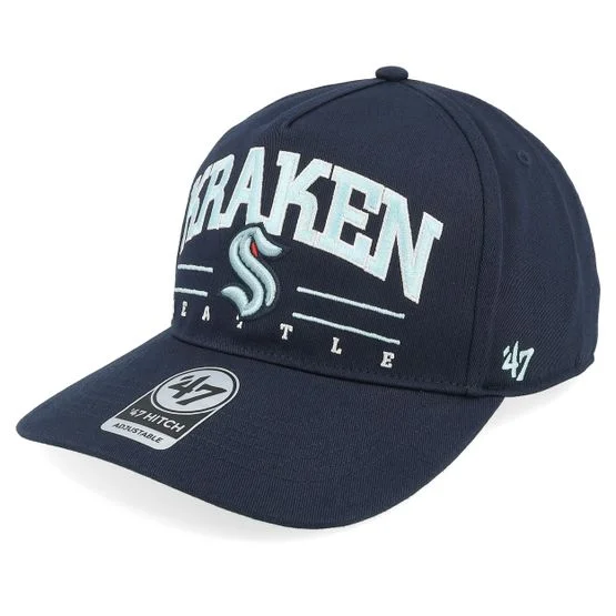 47 Brand - NHL Blauw adjustable Cap - Seattle Kraken Roscoe 47 Hitch Cap Navy A-frame Adjustable @ Hatstore