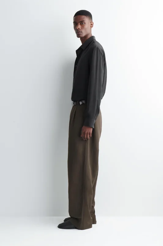 COS Relaxed Silk Shirt in Black - Men