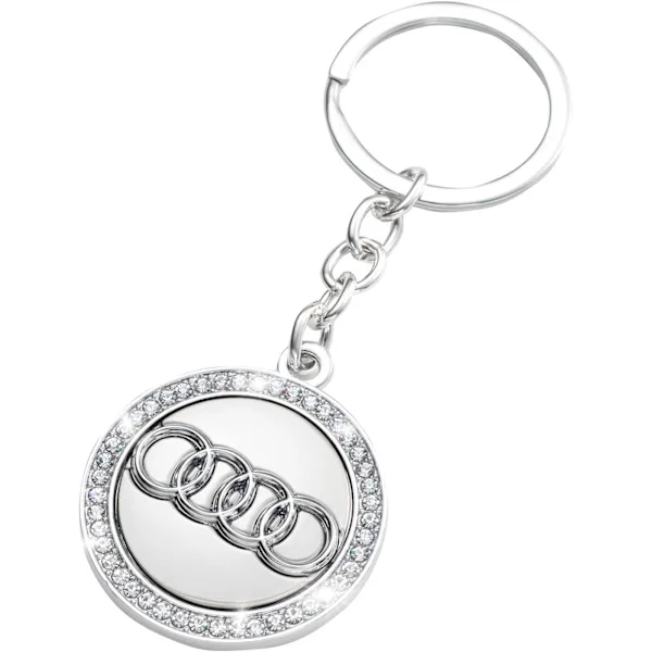 Audi Nyckelring Bil Logotyp Nyckelring Diamantaccessoarer Lämplig För