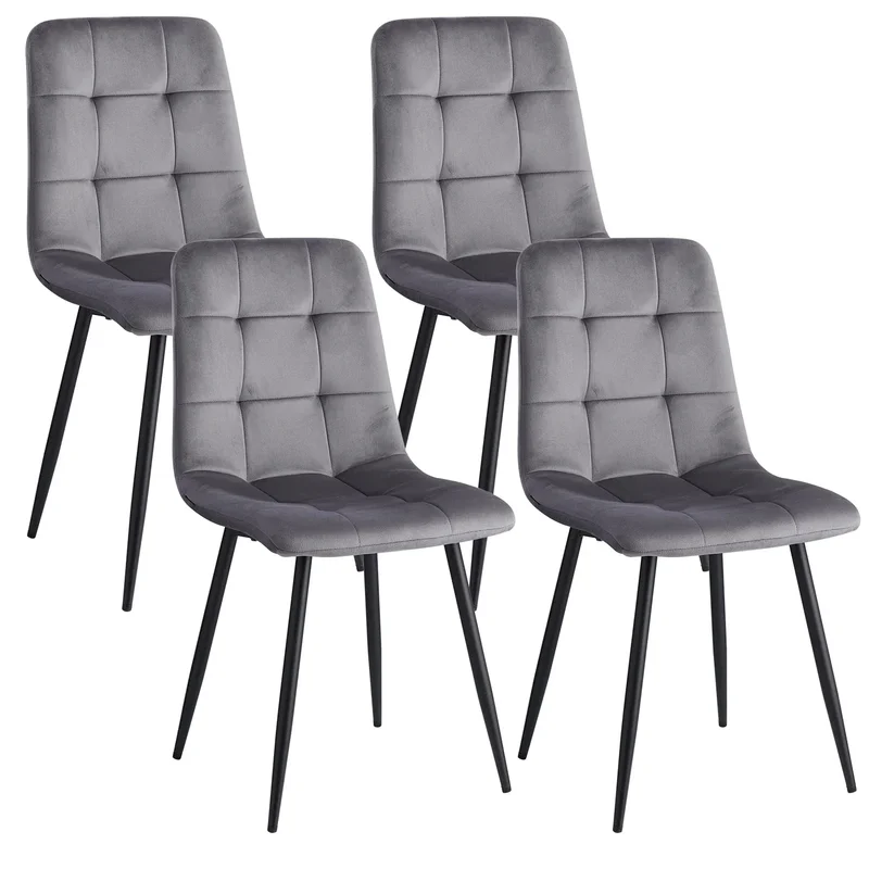 AliExpress - 2/ 4 Stück moderne Esszimmerstühle, samtgepolsterter Sitz, Eisenbeine, nordischer minimalistischer Stuhl für Küche, Wohnzimmer/Esszimmer,