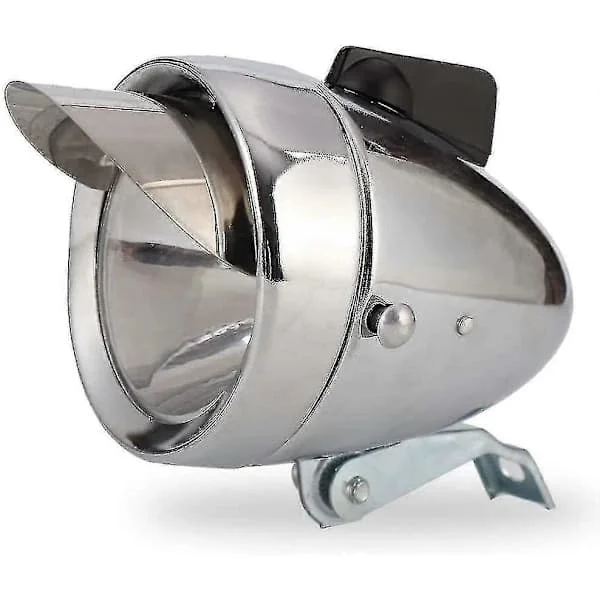 Retro Super Stark LED Cykelfrontlygte Krom Visir Bullet Forlygte Vandtæt Cykellygte Cykeltilbehør#d812976