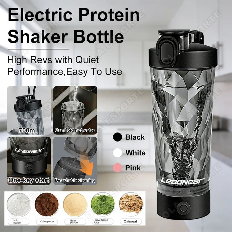 AliExpress - Neuer abnehmbarer elektrischer Mischbecher, elektrischer Protein-Pulver-Shaker, USB-wiederaufladbar, wiederverwendbar, geeignet für den 