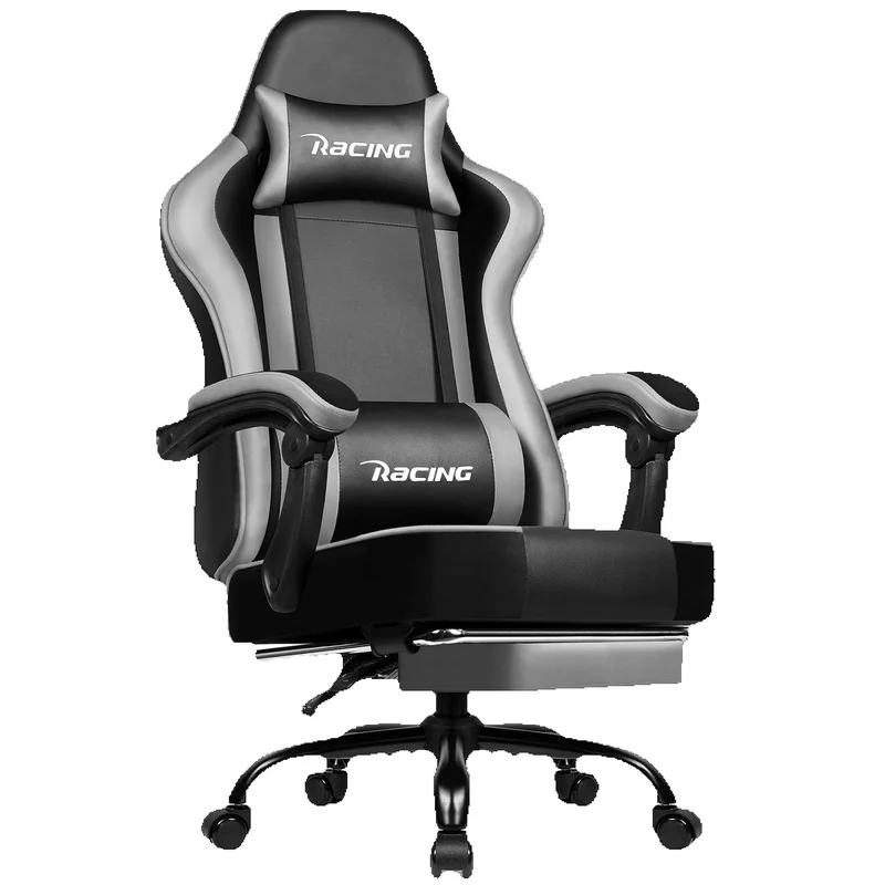 AliExpress - Fauteuil gaming Portreen avec repose-pieds, fauteuil gaming ergonomique, fauteuil gaming avec coussin lombaire réglable, appui-tête, 
