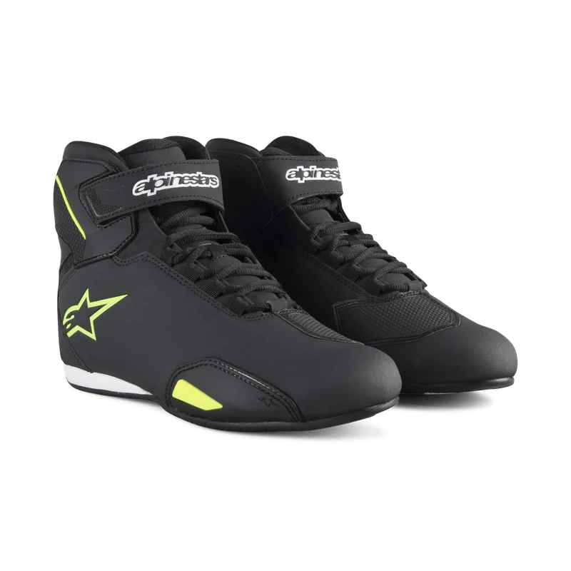 MC-Skor Alpinestars Sektor Svart/Gul Fluo 43
