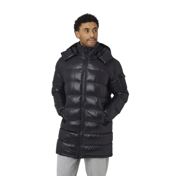 Brave Soul Herr Nylon Vadderad Jacka med Trattkrage S Svart