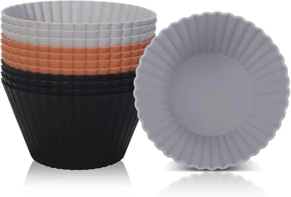 9,2 cm Jumbo Silikon Muffinsformer, Store Gjenbrukbare Kakeformer, Store