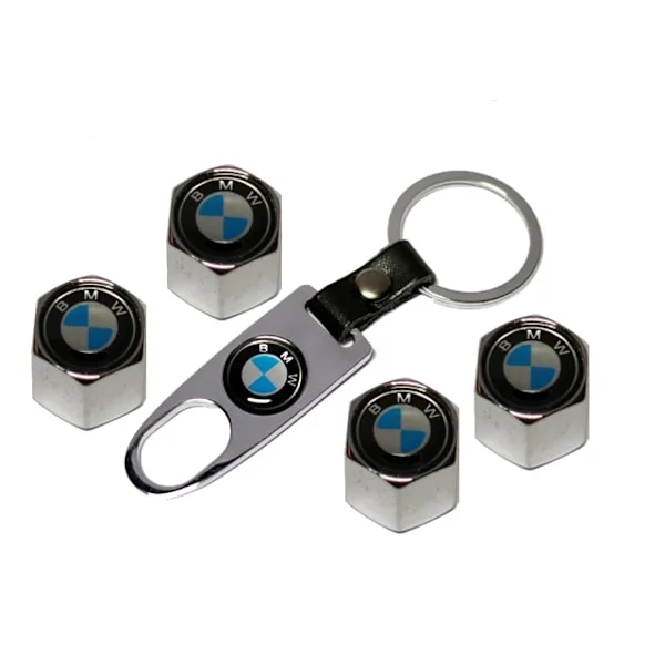 Ventilhattar BMW 4st + nyckelring i krom i Exklusivt set.