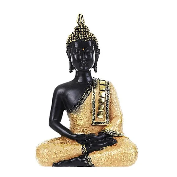 Buddha-ornament i harpiks (15,5*6*10,5 cm)