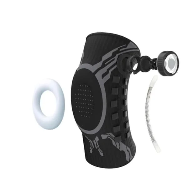 Adjustable Compression Knee Brace Sport Athletic Knee Pad Stabilizer for Running and Fitness Black Right Leg