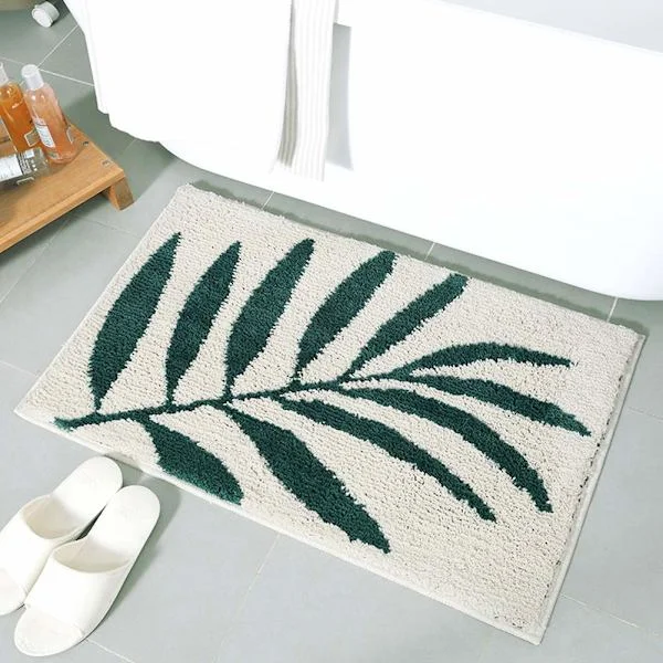 Anti-slip bathroom mats, bath mat (50 * 80 cm, bamboo leaf)