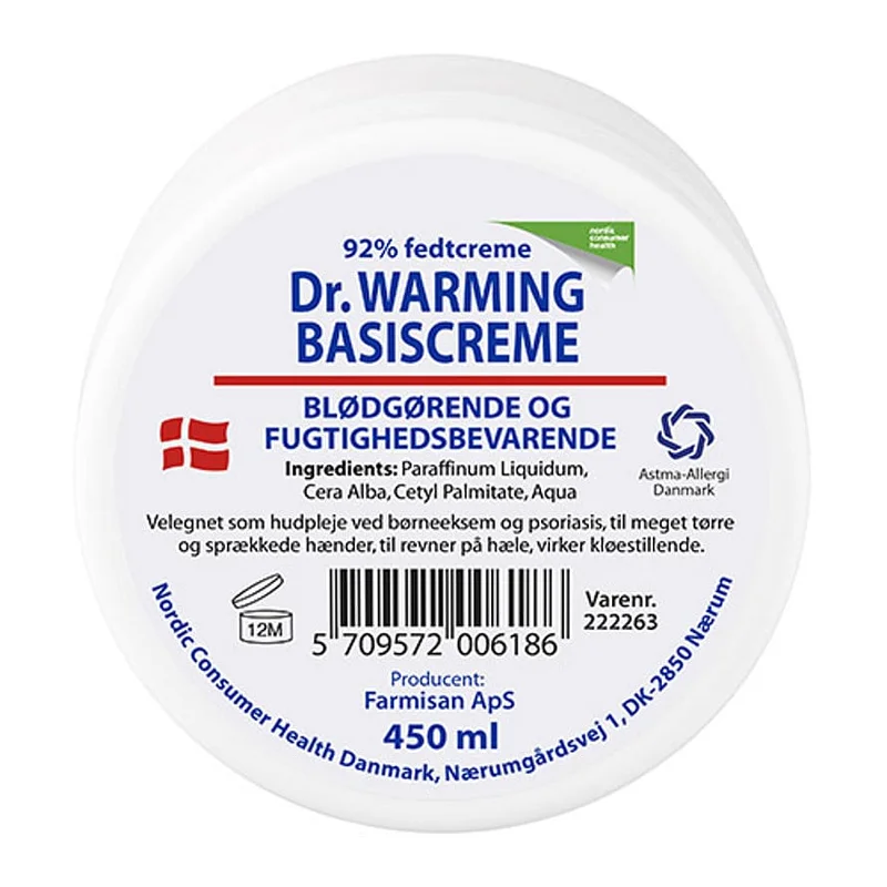Dr. Warming Basiscreme i krukke 450 ml, Hudpleje, Kropspleje, Bodylotion