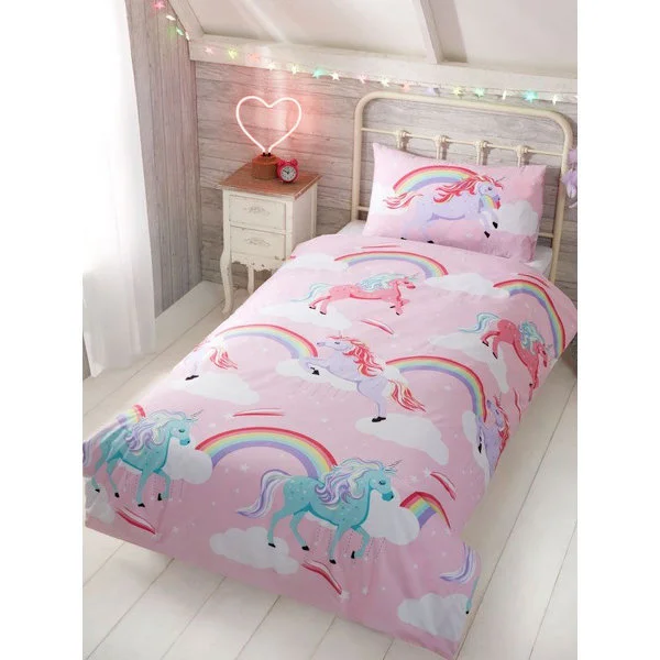 Rapport My Little Unicorn Duvet Cover Set Single Pink/Purple/Blue-FF- Pink/Purple/Blue Single