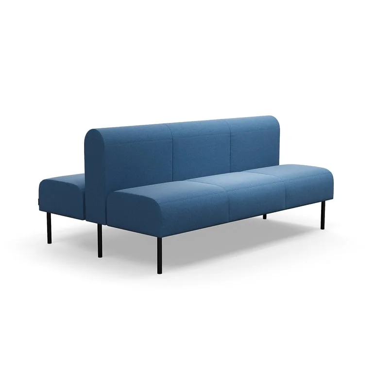 Modulsofa VARIETY, 3-personers sofa, dobbelt, stof Pod CS, blå