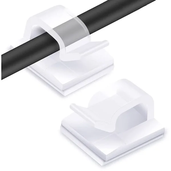 60 Pieces Cable Clips, Self-Adhesive Cable Ties, Cable Organizer, Self-Adhesive Cable Clips, Electrical Cable Clips for