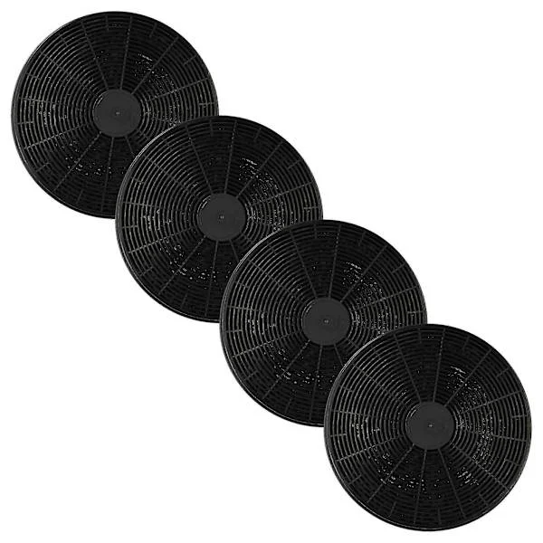【YD】4-pack aktiva kolfilter kompatibla med Akpo Slim WK-7 Leicht Eco, Soft WK-4, WK-5, WK-7, WK-4 Dandy 60 köksfläkt – 17,5 cm