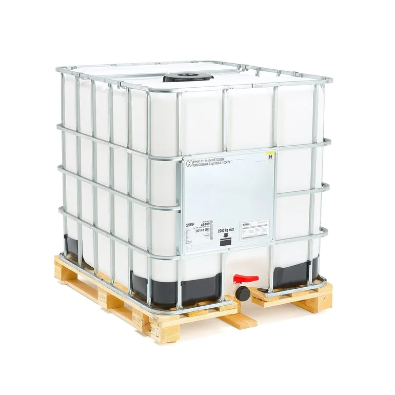 IBC-beholder med træpalle, 1000 liter
