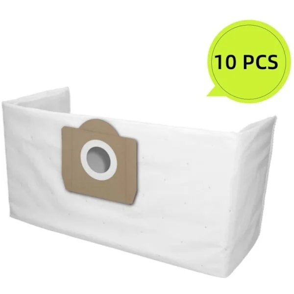 10 dammsugarpåsar i fleece, kompatibla med Kärcher-modellerna 6.959-130.0 - WD3 Premium, MV3, A2604, A2204, A2254 och grovdammsugare