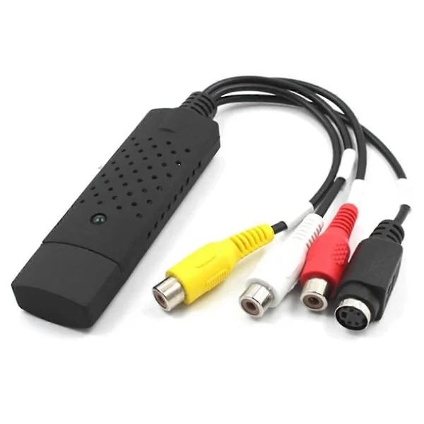 Usb Video Capture Card, Ljud- och videokonverterare för Rca till Usb Konvertera Mini Dv Vcr Hi8 Dvd till Digital