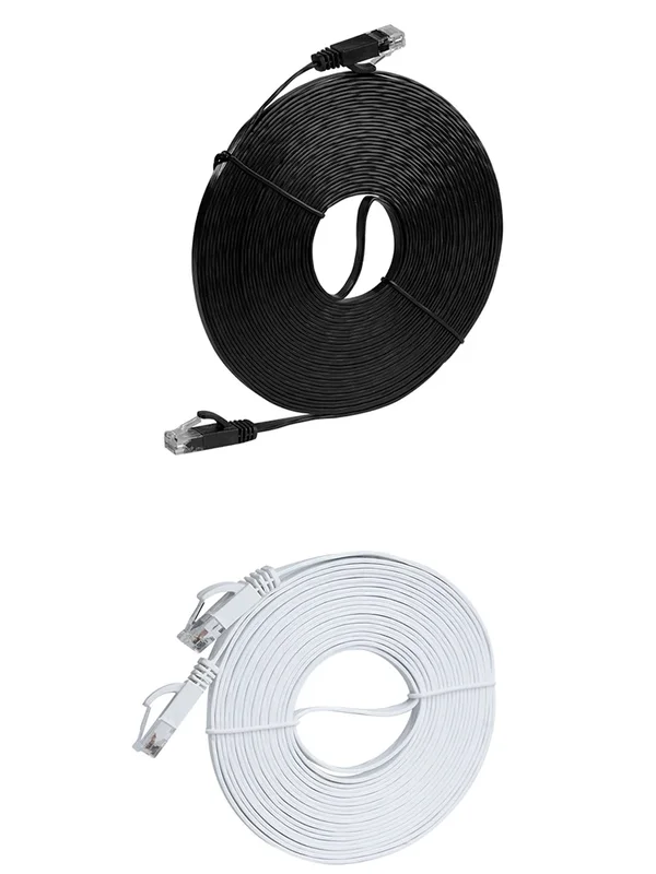 AliExpress - 0,3 m 0,5 m 1 m 5 m 10 m 20 m 30 m Cat 6 flaches Ethernet-Kabel UTP 1000 M Netzwerk für Laptop-Router PC-Router PS5 PC 4 3 Xbox-Modem