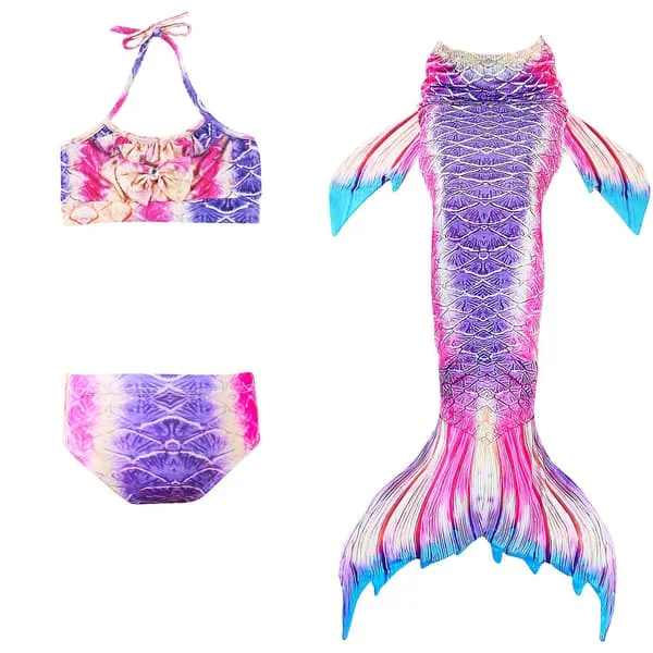 Kids Girls Mermaid Tail Bikini Set Swimwear Swimsuit Swimming Costum