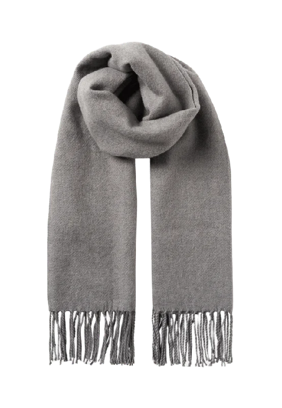 Å MAN Halsduk med fransar BO Halsdukar & scarves Grå ONESIZE