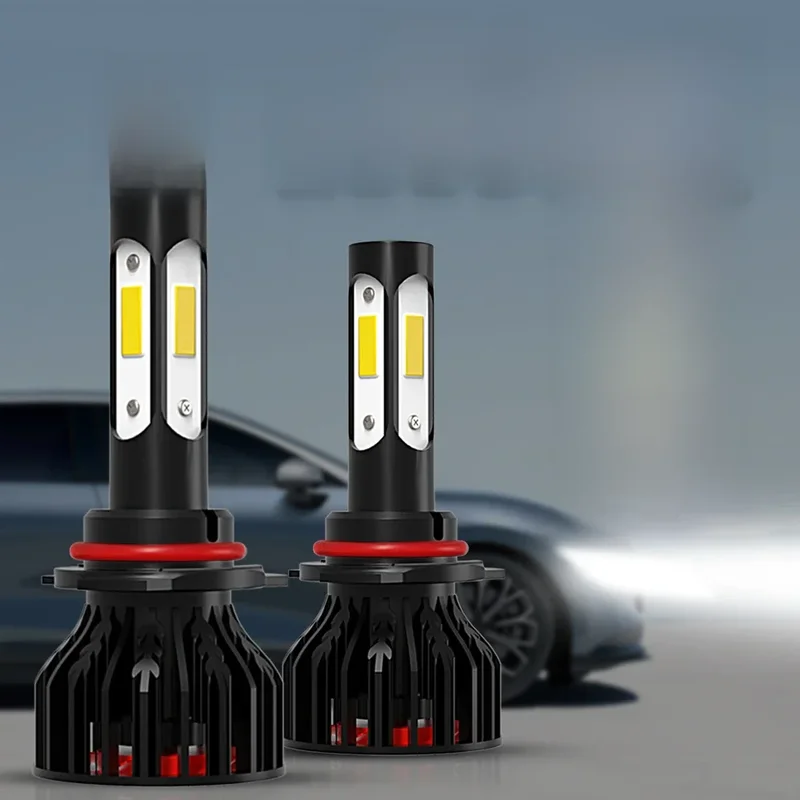 AliExpress - Ampoules LED pour voiture, 2 pièces, 4 côtés 9005/HB3 9006/HB4 H4 H7 H11 H13 9004 9007, 6000K blanc 8000K bleu glace 26000LM, Angle de 