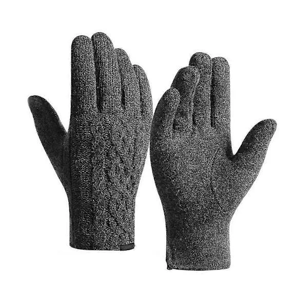 Men's Windproof Winter Gloves with Touchscreen - Thick, Warm & Fleece-Lined for Cycling, Riding, Work, Hiking, Skiing