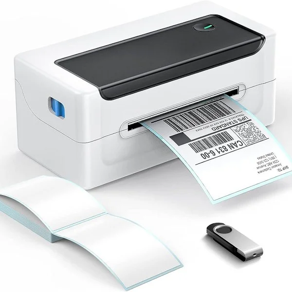 Etikettprinter, 4x6 skrivebordsetikett strekkodeprinter med