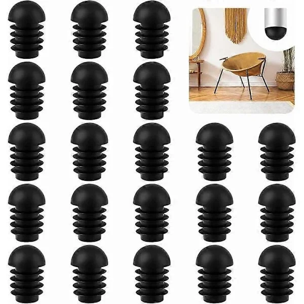 Chair Leg Protectors 50 pcs Round Protectors Chair Tube Protectors Chair Leg Protectors Round Inlet Protectors for Chair Legs to Protect Furniture (