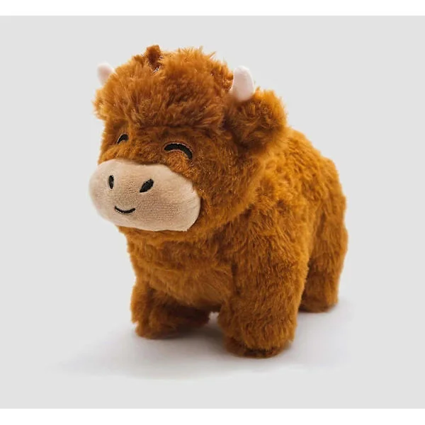 Adopter en Highland Ku Kosedyr, Søt Ku Utstoppet Dyr Fluffy Ku Figur Leker yak boxed