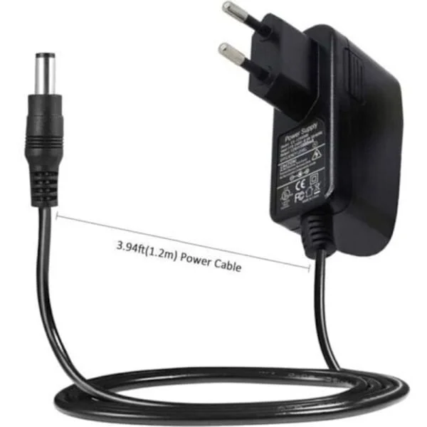 12V 1A DC-strömadapter för IP/CCTV-säkerhetskamera, AC till DC-strömkabel, laddare, 12V 1000mA DC-utgång, 100V-240V/50 eller 60Hz/0.4A Max AC-ingång, 
