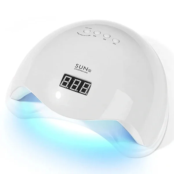 LINMANDA SUN5 Negle UV LED Lampe Negletørrer Gel Neglelak Med 4 Timere Automatisk Sensor LCD Skærm Professionel Neglelampe Hvid USB