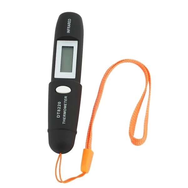 Kontaktfri Mini Infrarød Termometer Ir Temperaturmåling Digital LCD Skærm Infrarød Termometer Pen DT8220 Sort