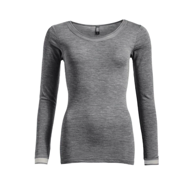 FEMILET Juliana Ull T-Shirt Långärmad Underkläder Dam Grå 40