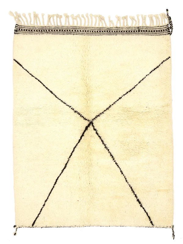 Piccolo Berber Moroccan - Beni Ourain 126X166 Lana, Tappeto