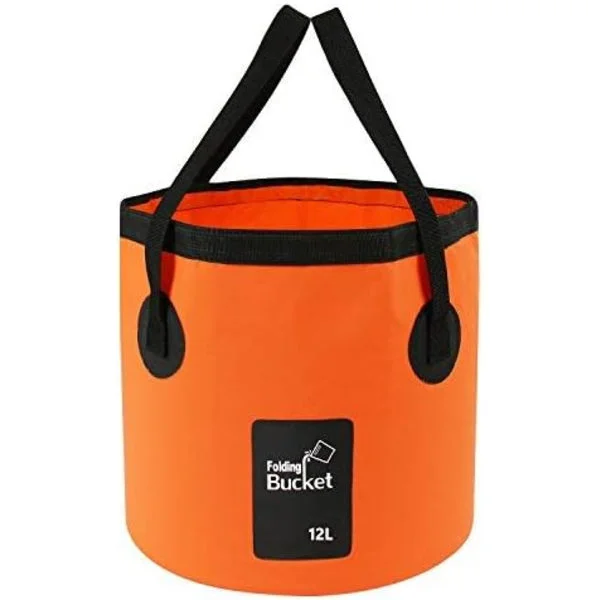 Sammenleggbar bøtte - sammenleggbar campingoppbevaringsbeholder sammenleggbar bøtte 12L bærbar lett bøtte for camping, reise, fiske, båtliv og 