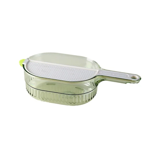 Multifunctional Rice Drain Basket Quick Fruit Washing Fruit Drying Drain Basket Green