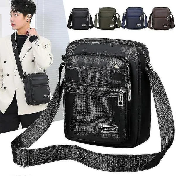 Large Messenger Bag for Men, Casual Crossbody Shoulder Bag Wallet Sling Pack Travel Bag for Work Business Office School Blue